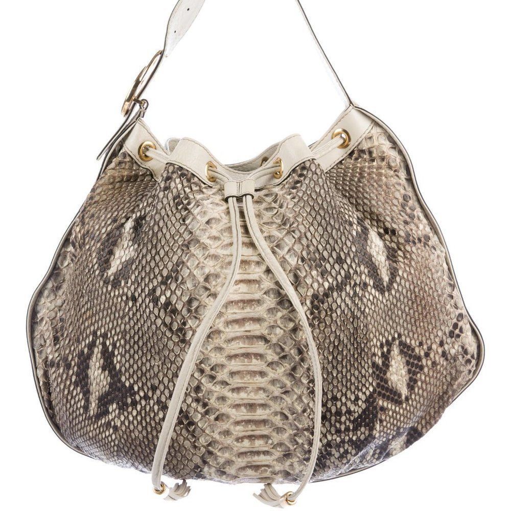 Gucci Tawny Python Interlocking Shoulder Bag - image 1